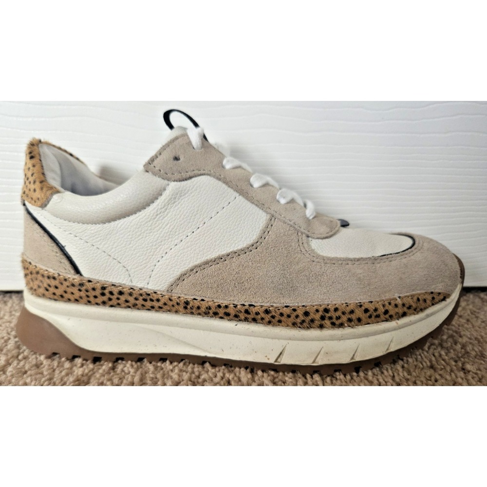 Madewell Kickoff Trainer Sneakers Leather and Spot Dot Calf Hair Women 6.5M - Picture 8 of 11